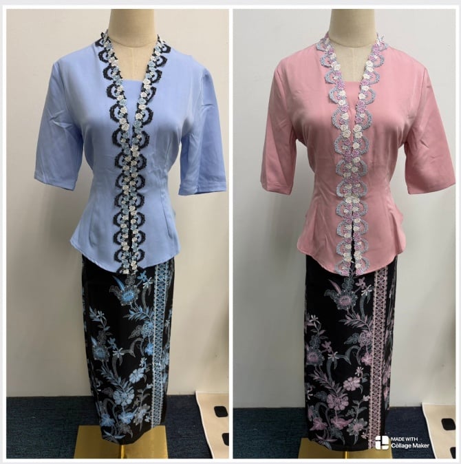 PREMIUM FAKE 2PC KEBAYA DRESS (SG33)