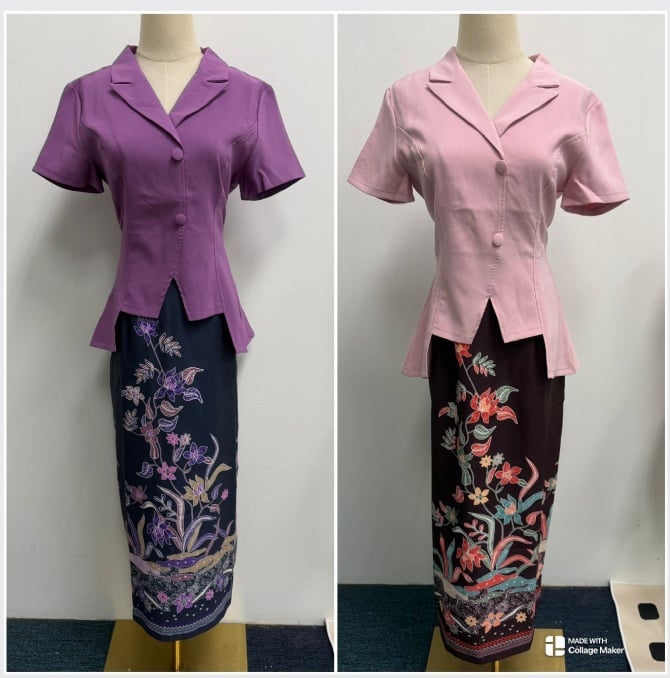 PREMIUM FAKE 2PC BATIK DRESS (SG34)