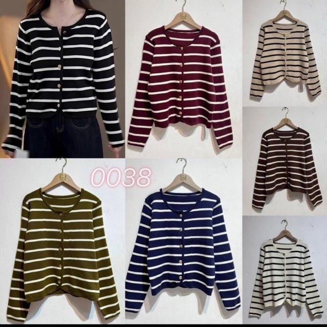 CJ 0038 PINE STRIP CARDIGAN (71)